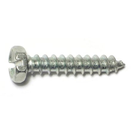 Midwest Fastener Sheet Metal Screw, #10 x 1 in, Zinc Plated Steel Hex Head Slotted Drive, 30 PK 61348